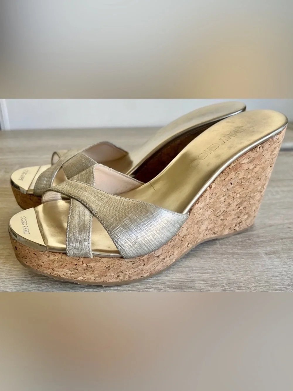 Jimmy Choo metallic featuring